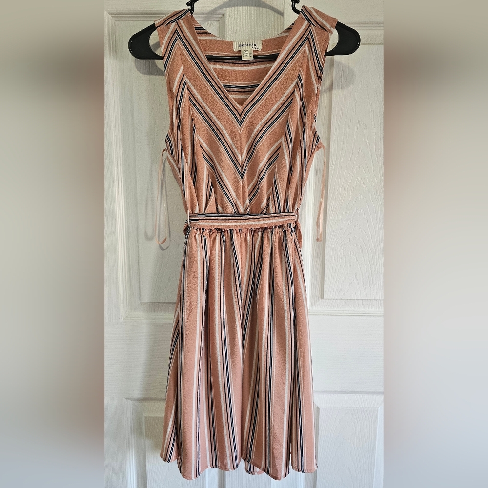Monteau Sleeveless Striped Dress